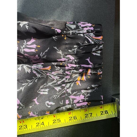 Cinq A Sept Amia Silk Jumpsuit Floral Print Elastic Waist Black Size Medium - Picture 8 of 8